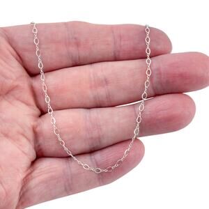 Vintage Lind Sterling Silver 925 Figure 8 Link Chain Necklace 20"